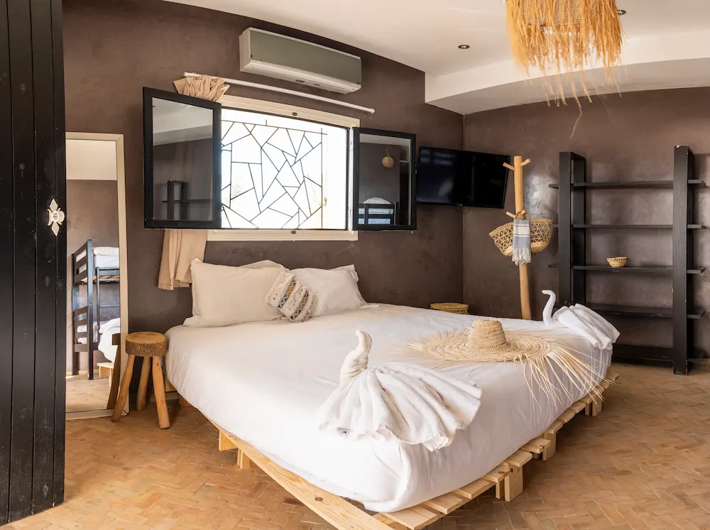 The Land Room, with the villa pool just outside