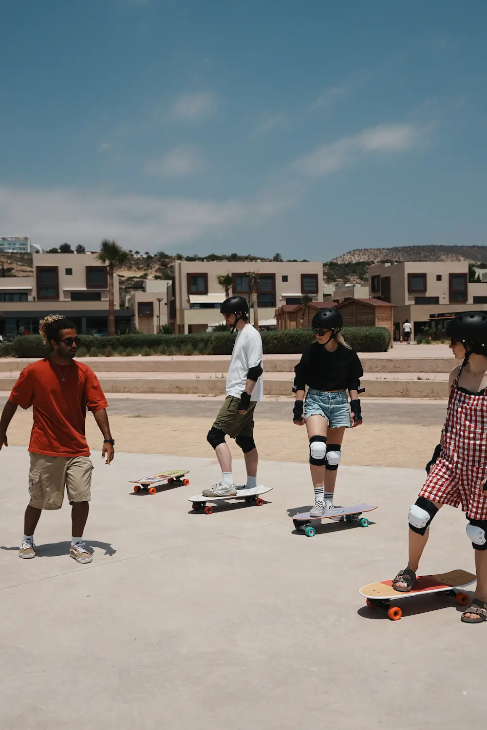 Surfskate Lesson in Taghazout Bay - Surf Camp at The Yogi Surfer in Taghazout Bay, Morocco.