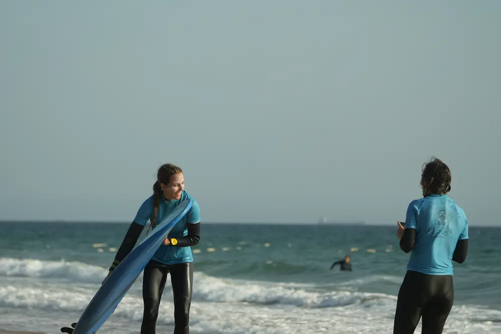 Happy Surf Session - Taghazout Morocco Surf at The Yogi Surfer in Taghazout Bay, Morocco.