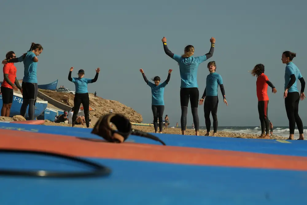 Learn to Surf Tamraght - Surf Hotel Taghazout at The Yogi Surfer in Taghazout Bay, Morocco.